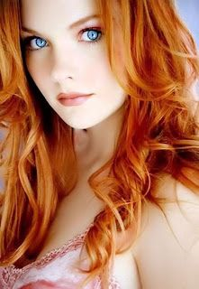 девушка рыжие волосы, нежность